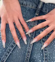 「モデル練習」10本チップ長さだし+ワンカラーorラメグラデーション