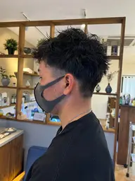 メンズカット+ツイストスパイラルパーマ