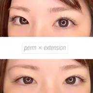 まつ毛パーマ+ まつ毛エクステ100本🧡