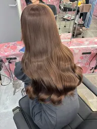 【ダメージ最小、色味最大✨】ブリーチなしダブルカラー➕1stepトリートメント🌈 髪の毛明るくしたい方おすすめです🩵