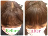 カット&顔周り髪質改善ストレート＊顔周りのクセやうねりを抑えて毎日のスタイリングを楽に🔅トリートメント付き☆