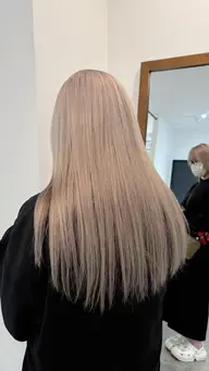 ブリーチリタッチ+カラー+【髪質再生】バイカルテトリートメント🫧