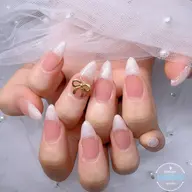 ★【長さだし10本】ハンドネイルフレンチorガラスフレンチ（初回ソフトジェルオフ無料）