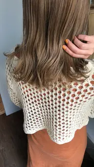 2.3回目クーポン🉐うる艶透明感カラー【ブリーチ無しのダメージレスダブルカラー🎖️】＋高級超音波トリートメント