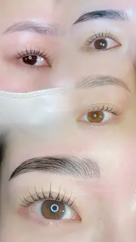 【目元完璧set】パリジェンヌorラッシュリフト&ハリウッドブロウリフト¥9300 90分