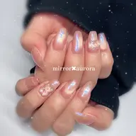 ワンカラー・ラメグラデーション🩵(オフ込み)長さ出し10本🎀