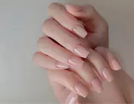 💋🥰自爪ハンドワンカラーorラメ+ストーン 10個¥4990