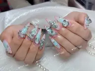 【長さ出し】持ち込み🎀10本アート&パーツ埋め尽くし ❤️🔥❤️🔥つけ放題