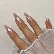 🆕▪️オフあり▪️話題のAI nail💎【ジェルオフ無料】専用チップ10本長さ出し➕オーロラミラー🪄