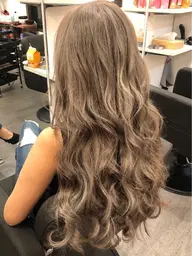 【シールエクステ】カラー+シールエクステ80枚(52cm/人毛100%)¥25000