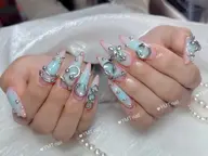 【長さ出し】持ち込み10本アート&パーツ埋め尽くし つけ放題