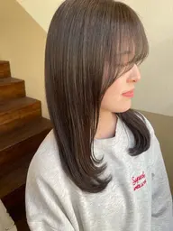 【人気No,1】✂️小顔カット ×🎨透明感ワンカラー×✨Aujuaトリートメント