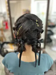 ヘアアクセ付き🐚🫧(パールピンor金箔or銀箔)ヘアセット