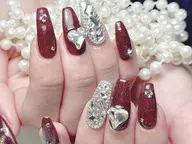 【Hand初回オフ無料】スカルプ長さだし持ち込みデザインアートパーツ6本まで