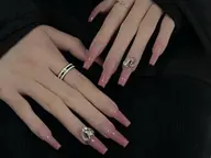 【自爪】選べるカラーグラデーション+大きいパーツ2つ付き★7280