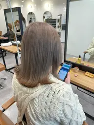 【透明感カラー✨】似合わせカット＋全体ダブルカラー＋プレトリートメント