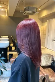 カット＆ブリーチなしダブルカラー   暖色カラー寒色カラー