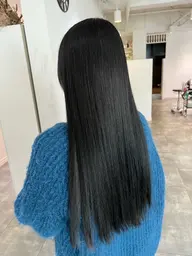 [❣️透明感抜群❣️]トレンドカラーブルーブラック今ならケアトリートメントもついてこの価格❣️❣️