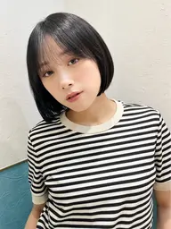 ♦️就活前に♦️暗染めカラー&好印象前髪カット&トリートメント【黒染めをしない暗めカラーがおすすめ】【就活カラー】