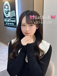 (オフ無料)アイsp付🦋フラットラッシュ120本🦋LED➕¥1100  ((束感コーティング付