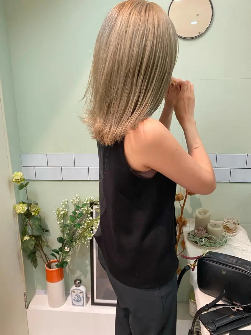 ミディアム カラー メンズ メンズブリーチ ブリーチ カット ヘアカラー トリートメント 田室 和幸のヘアスタイル