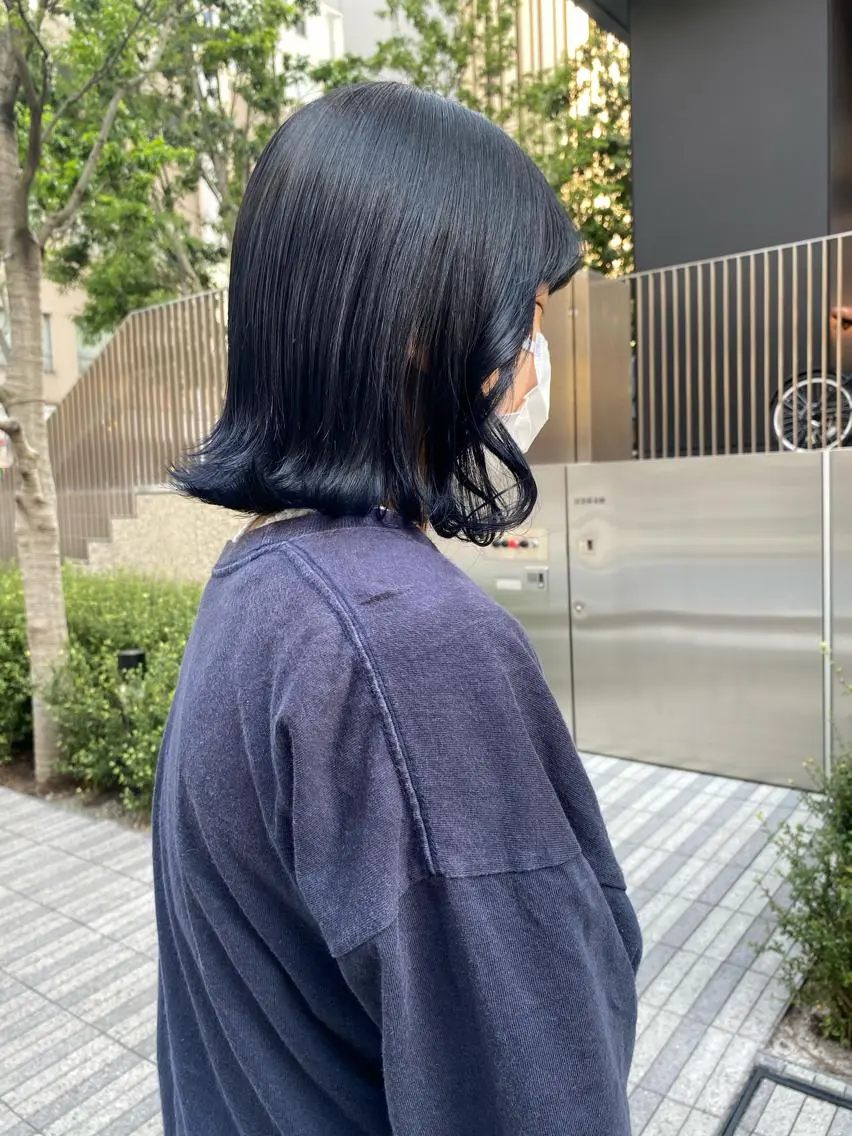 ミディアム カラー ヘアアレンジ ブリーチ 🌷FUKA🌷 まろやかハイトーンのヘアスタイル