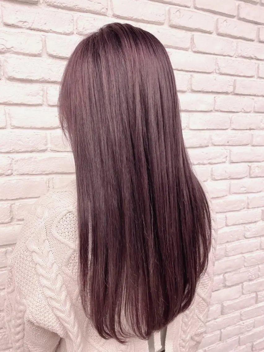 カラー アッシュ ラベンダーカラー ラベンダーアッシュ ピンクカラー ♡レイヤーボブ パーマ/うらら♡のヘアスタイル