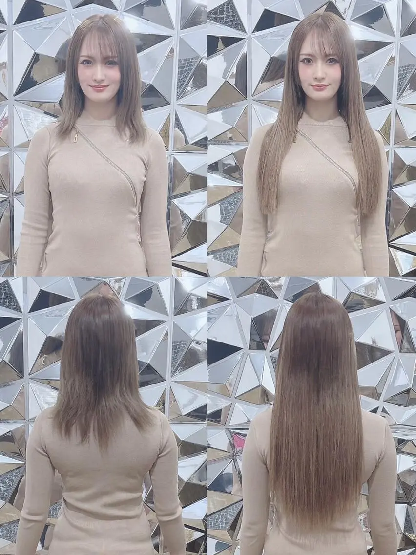 ロング カラー ヘアアレンジ シールエクステ バレイヤージュ ブリーチ ケアブリーチ ダブルカラー LIP 大阪本店 エクステ MISAのヘアスタイル
