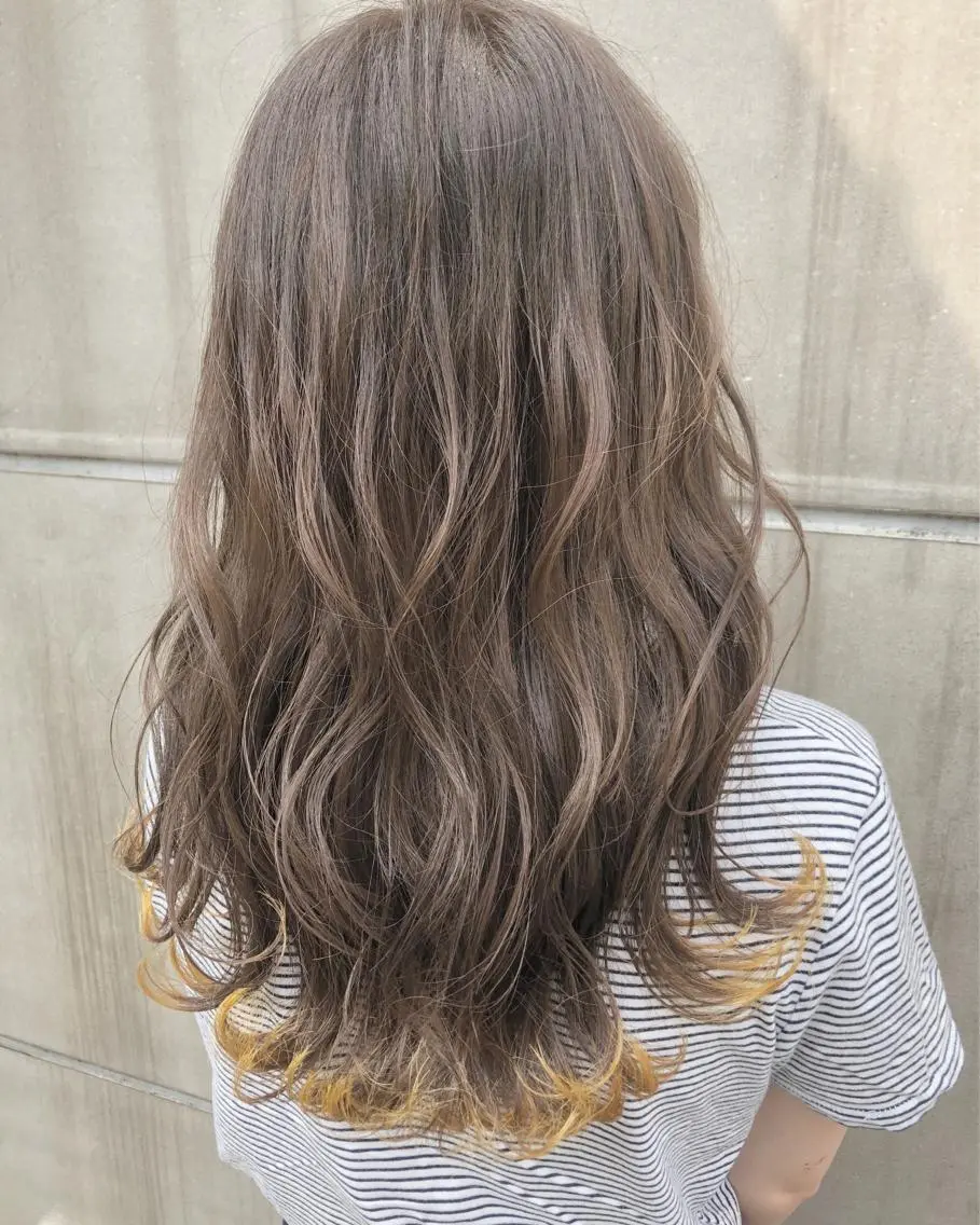 セミロング カラー 北間 寛哉のヘアスタイル