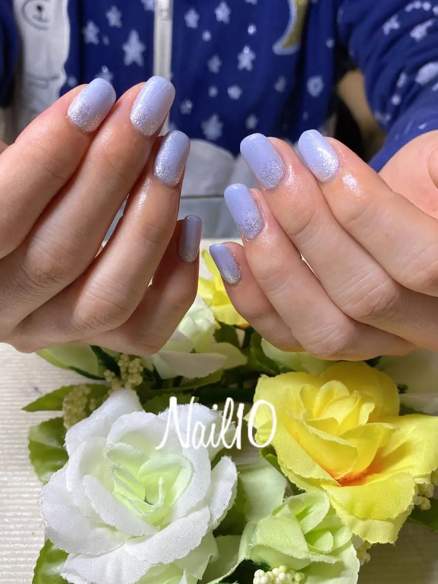 ネイル ラメ(グリッター) ラメグラデーション ハンドネイル Nail10 Kakoのネイルデザイン