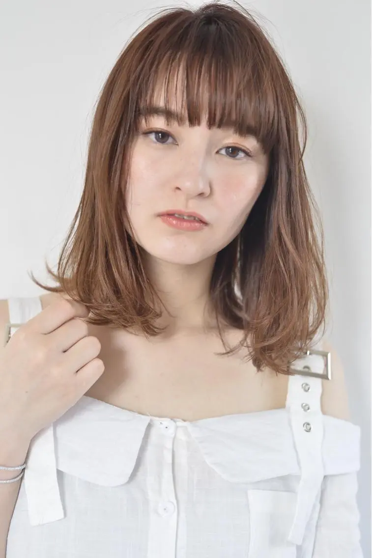 ミディアム Bonheur umedaのヘアスタイル