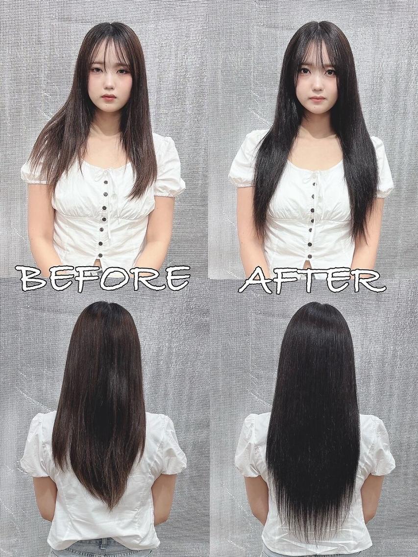 ロング カラー ヘアアレンジ シールエクステ バレイヤージュ ブリーチ ケアブリーチ ダブルカラー LIP 大阪本店 エクステ MISAのヘアスタイル