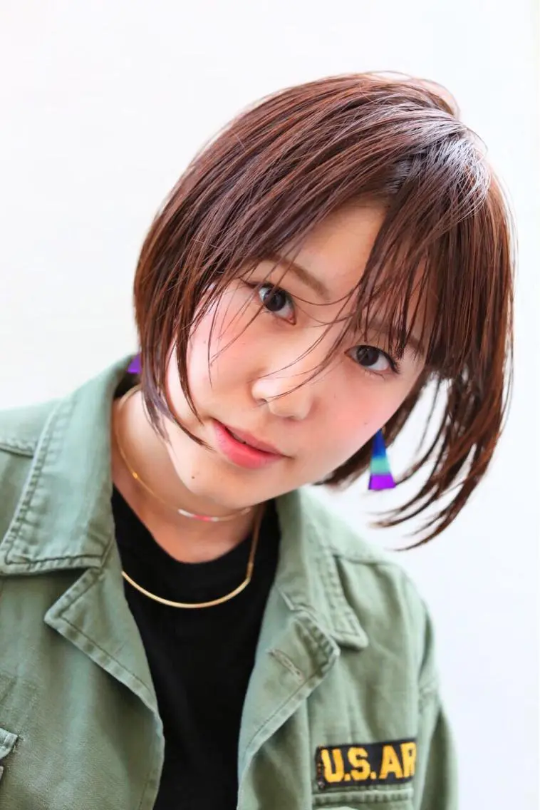 ショート ショートボブ ボブ 顔周りカット ショートヘア 中野 恵脩のヘアスタイル