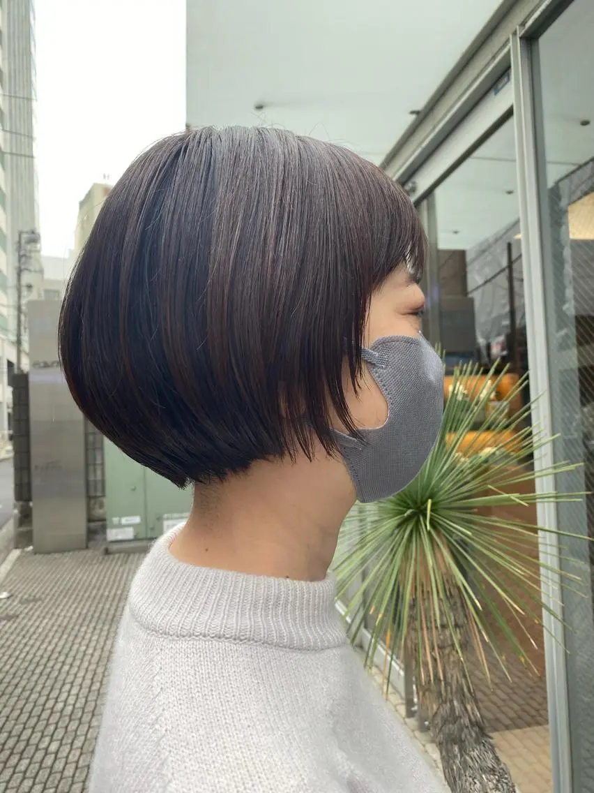ショート カラー ショートボブ ボブ ショートヘア 似合わせレイヤー/ ケアパーマ/高倉のヘアスタイル