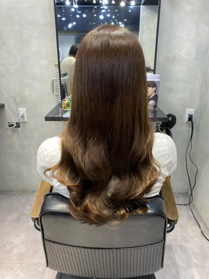ロング カラー ヘアアレンジ シールエクステ アッシュ バレイヤージュ ベージュカラー ブリーチ ar+ ❤︎ maiのヘアスタイル