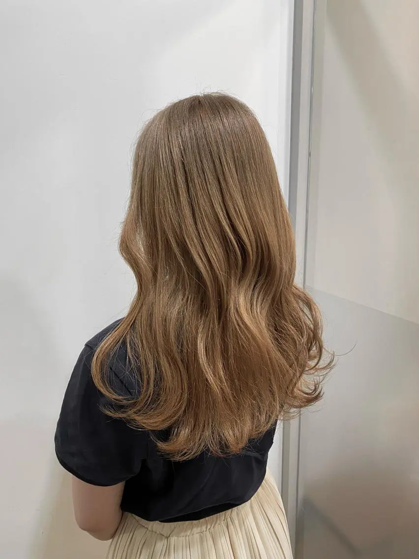 ロング カラー たなか もえなのヘアスタイル