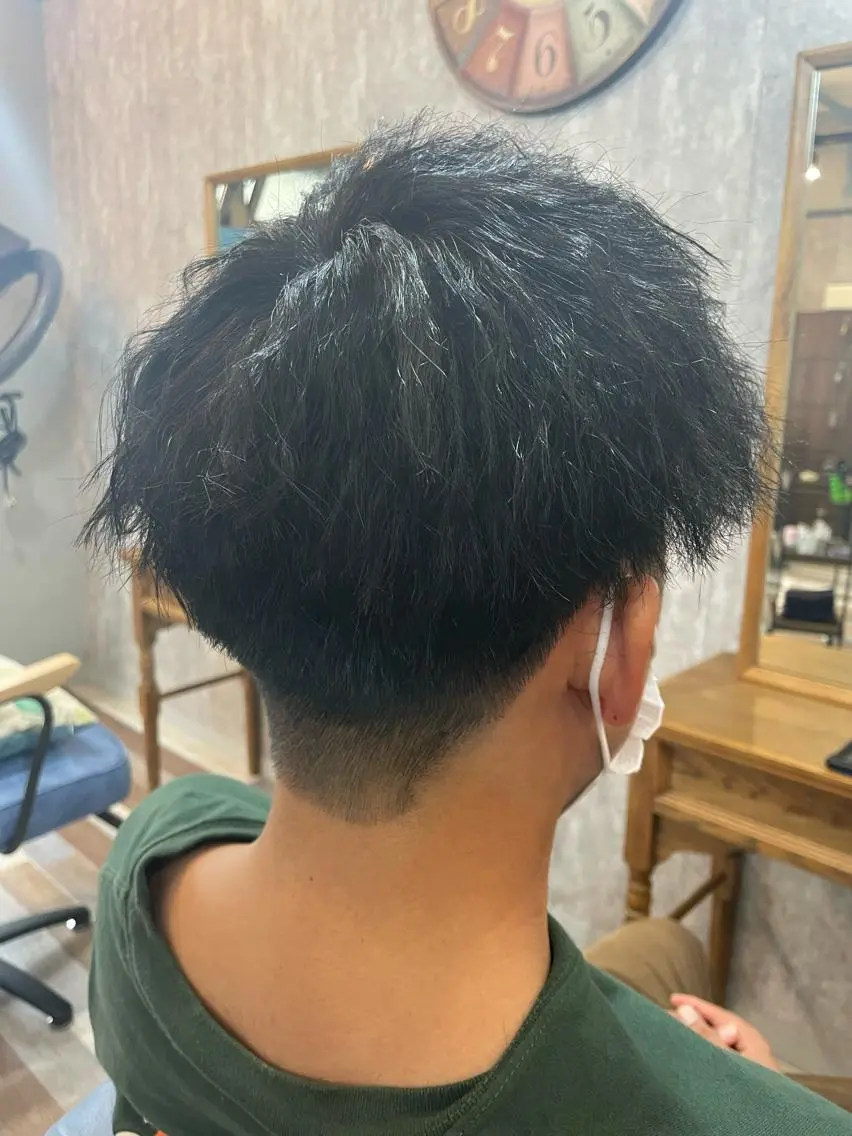 ショート パーマ メンズ カット パーマ hairsBerry 豊津店のヘアスタイル