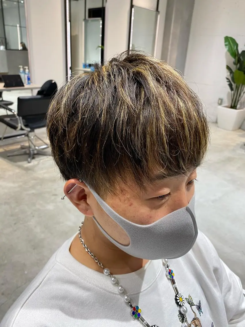 カラー メンズ ヘアカラー トリートメント 髪質改善/縮毛矯正 レイヤー/松川匠のヘアスタイル