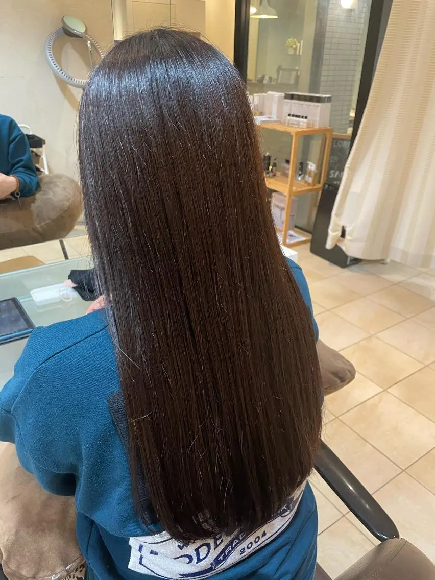 ロング カラー ueki ayaneのヘアスタイル