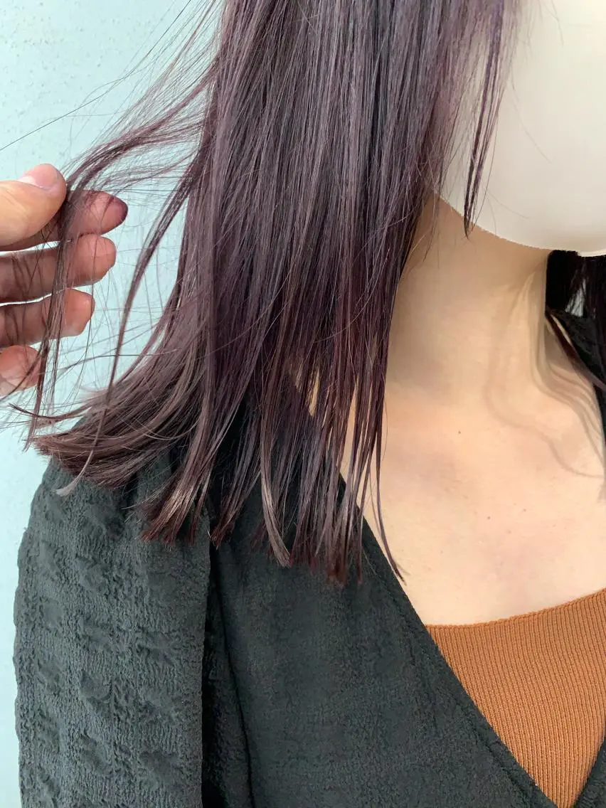 ロング カラー ボブパーマコテ巻き風 パーマNo1深江秀平のヘアスタイル