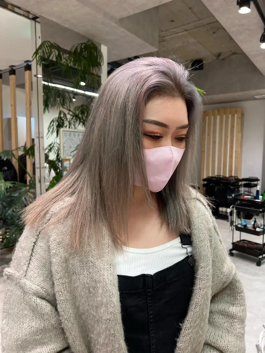 セミロング カラー カット ヘアカラー トリートメント 🍀お悩み改善憧れの 美髪　小林風雅のヘアスタイル