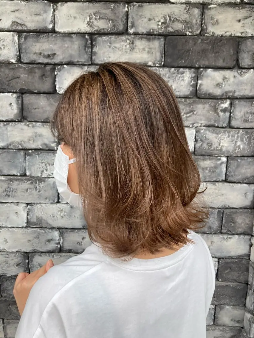ミディアム カラー カット ヘアカラー トリートメント ヘアセット ✂️似合わせの魔術師 石田一樹✂️のヘアスタイル