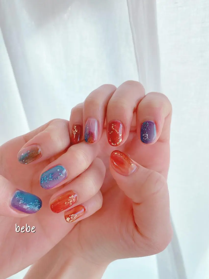 ネイル ニュアンスネイル 春ネイル ハンドネイル Ann nailのネイルデザイン