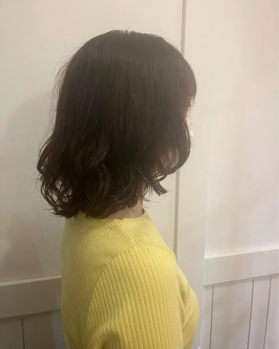 ミディアム パーマ ミディアムパーマ 狩野 くるみのヘアスタイル