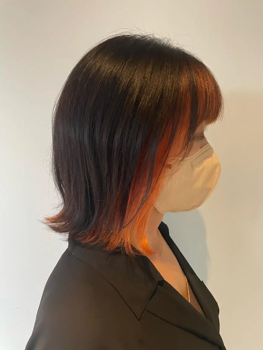 ミディアム カラー 菅 翔太のヘアスタイル