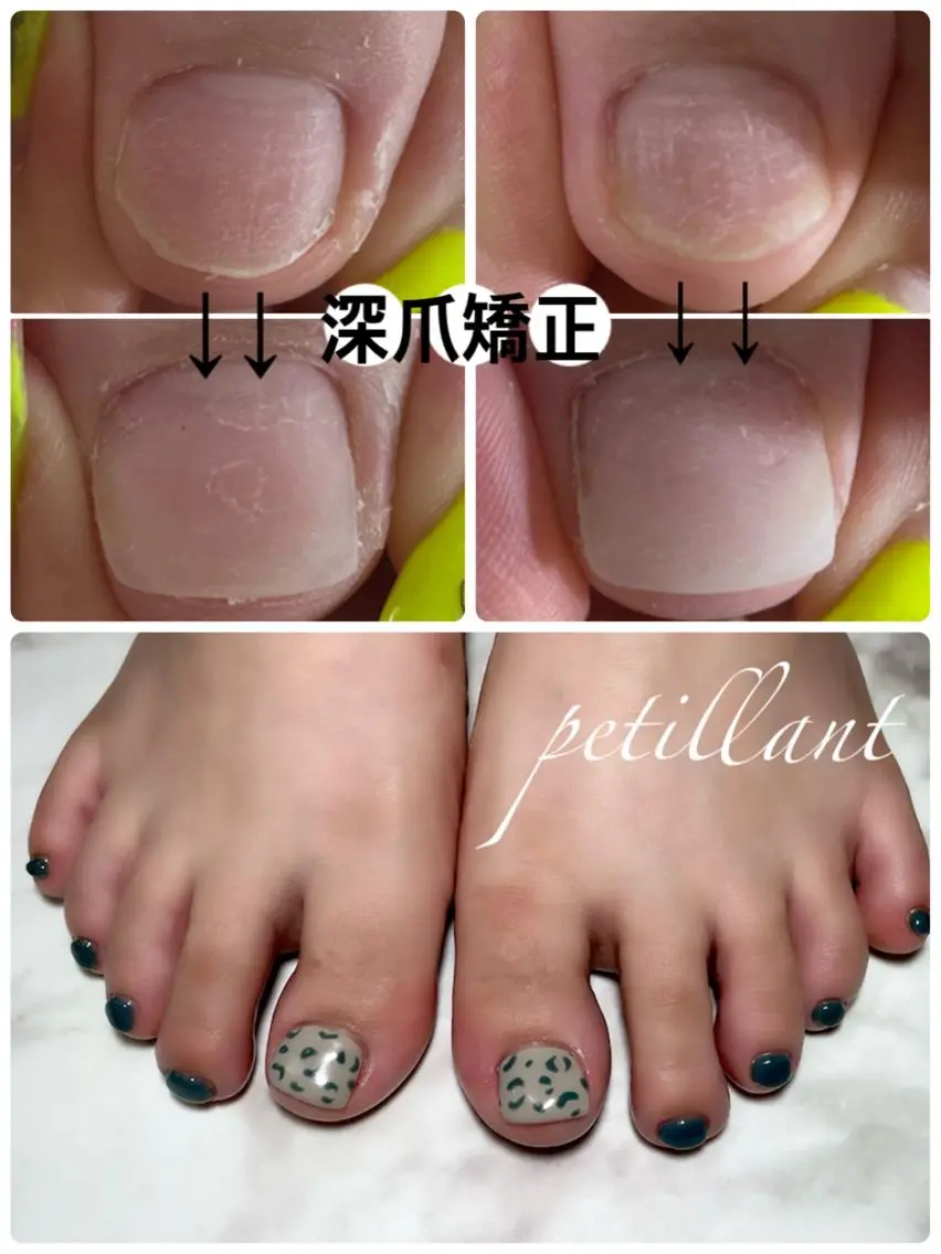 ネイル ジェルネイル スクエアネイル nail salon petillantのネイルデザイン