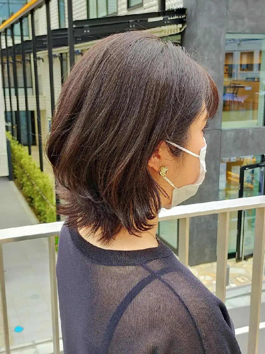 カラー ミディアム ボブレイヤー ボブ レイヤーカット 🌺夏の褒められヘア 🌺 NAO のヘアスタイル