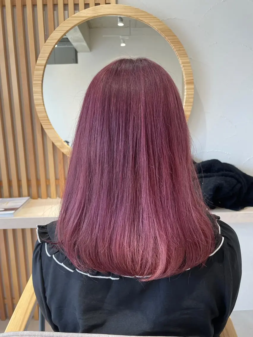 セミロング カラー ピンクカラー ヘアカラー Hitotose代表 中島和樹のヘアスタイル