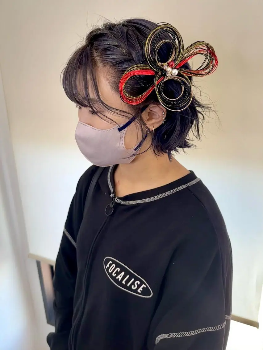 ショート ヘアアレンジ ブリーチカラー🫧 森　凪沙のヘアスタイル