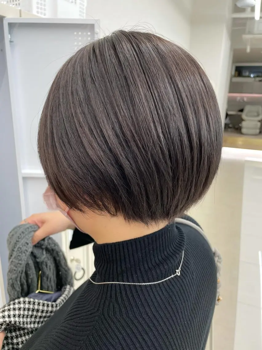 ショート カラー ヘアカラー トリートメント COA GINZA 空也/前髪/顔まわりのヘアスタイル